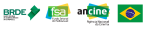 Logo Ancine e FSA e Bandeira do Brasil